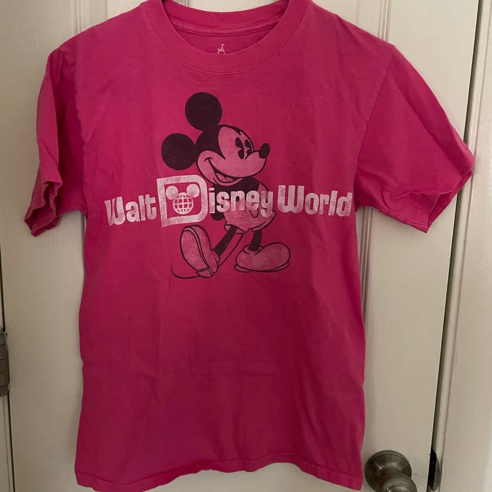 Pink Walt Disney World Mickey Mouse T-shirt small